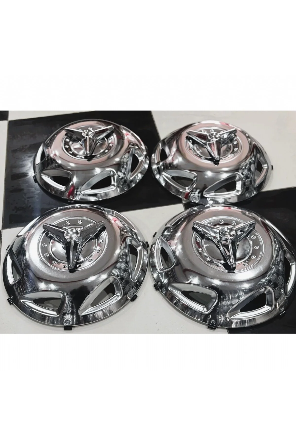 MASTER-DUCATO-DALLİ-JUMPER 16'' İNÇ PASLANMAZ KROM JANT KAPAĞI 4 ADET 4 KOLLU M.F.