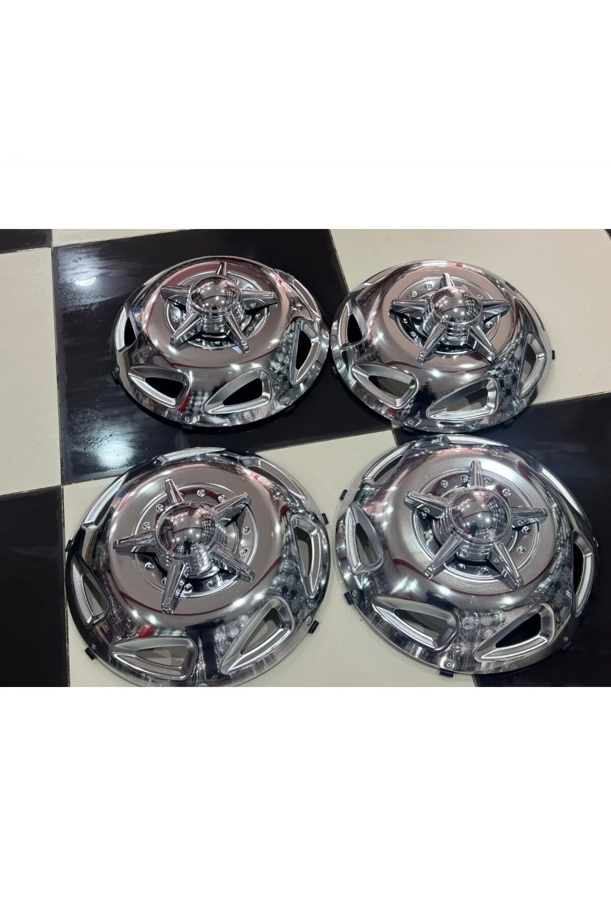 MASTER-DUCATO-DALLİ-JUMPER 16'' İNÇ PASLAMAZ KROM JANT KAPAĞI 4 ADET (MUSTANG .F.)
