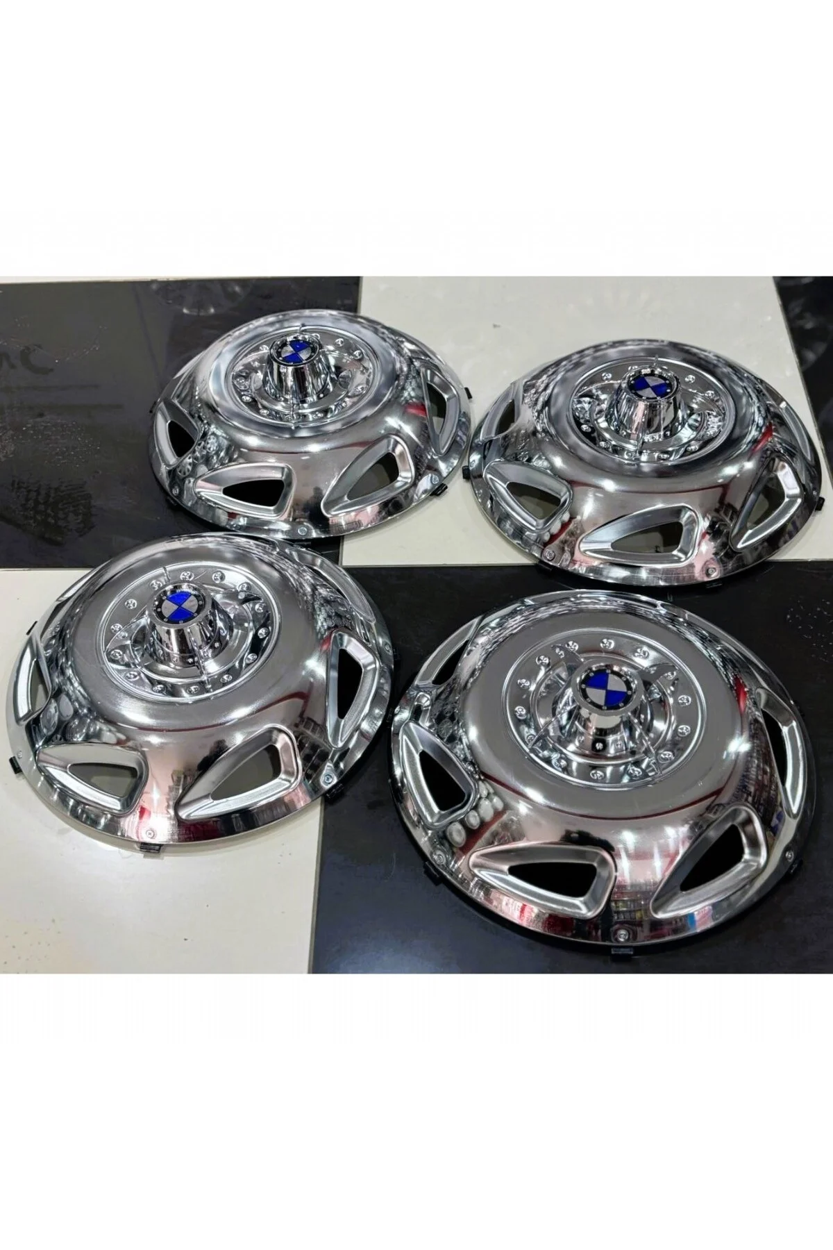 MASTER-DUCATO-DALLİ-JUMPER 16'' İNÇ PASLANMAZ KROM JANT KAPAĞI 4 ADET 4 KOLLU M.F.