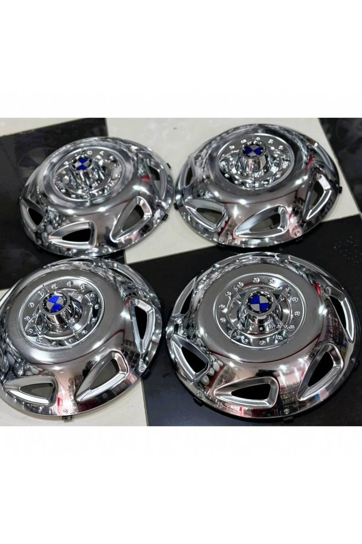 MASTER-DUCATO-DALLİ-JUMPER 16'' İNÇ PASLANMAZ KROM JANT KAPAĞI 4 ADET 4 KOLLU M.F.