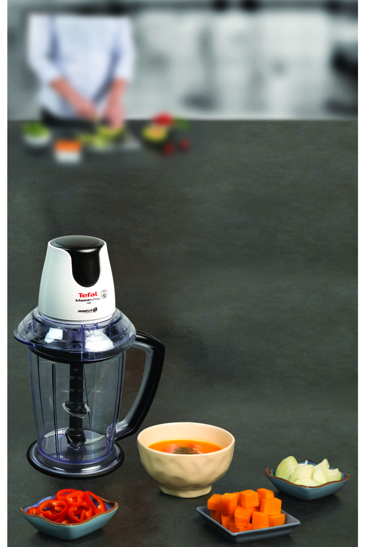 Tefal Masterchop Powelix Maxi 4 Bıçaklı 500 Watt Doğrayıcı Rondo - Beya