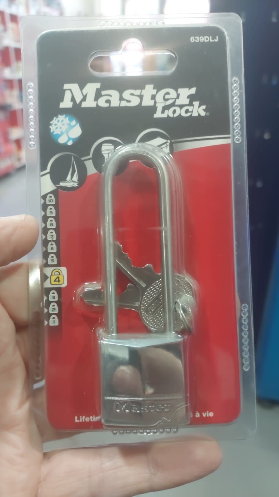Masterlock 639 DLJ Uzun Kanca Çelik Kelepçe Kilit