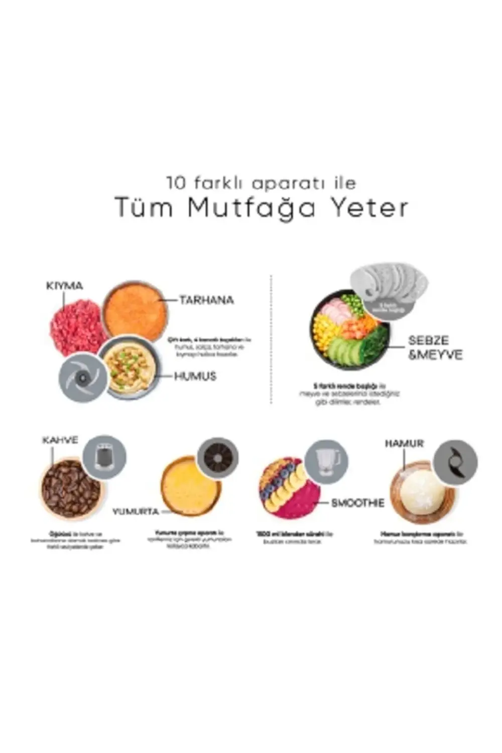 Mastermaid Power Multifunctional 10 In 1 Galaxy Grey Gıda Hazırla