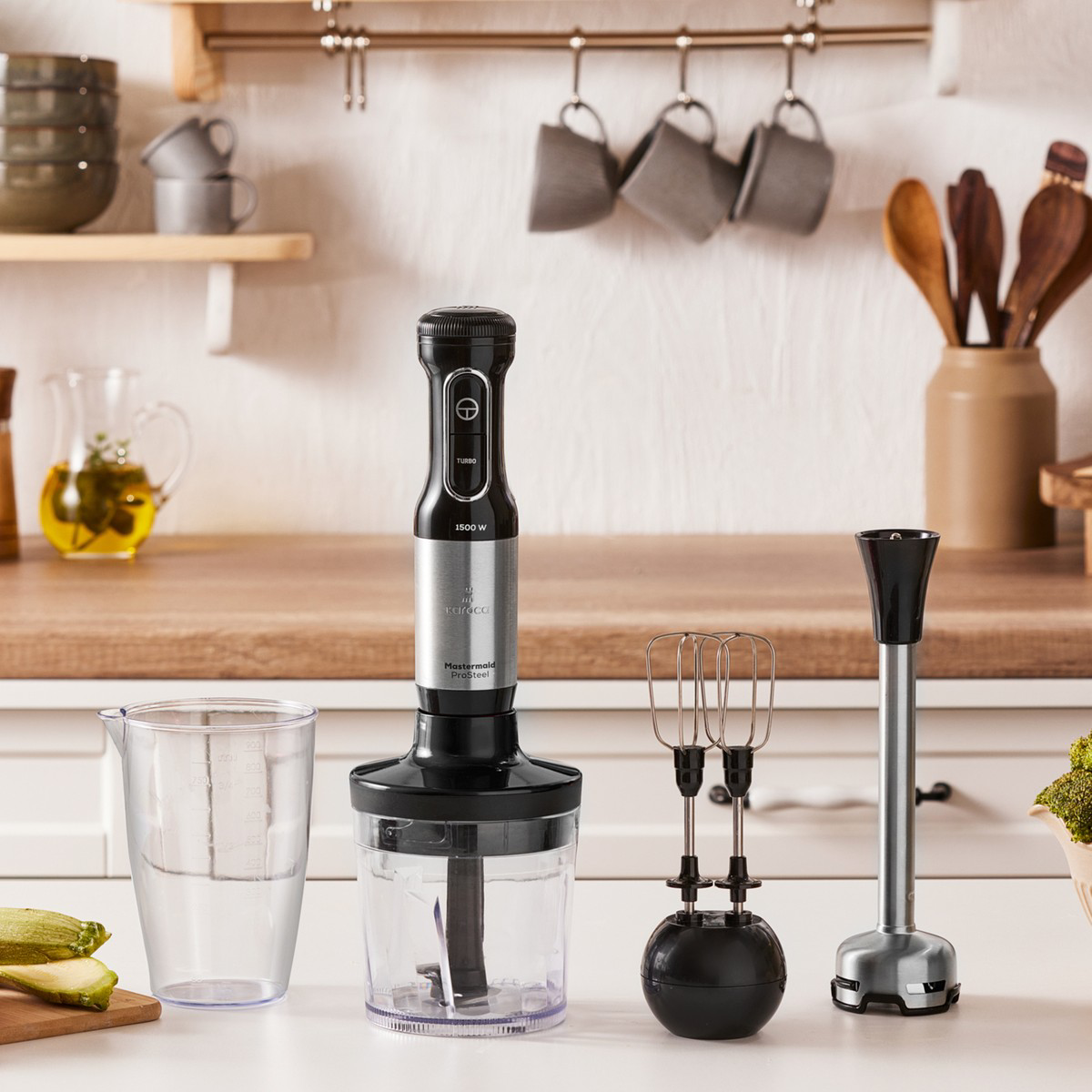 Mastermaid Prosteel 1500W Blender Seti siyah-Inox