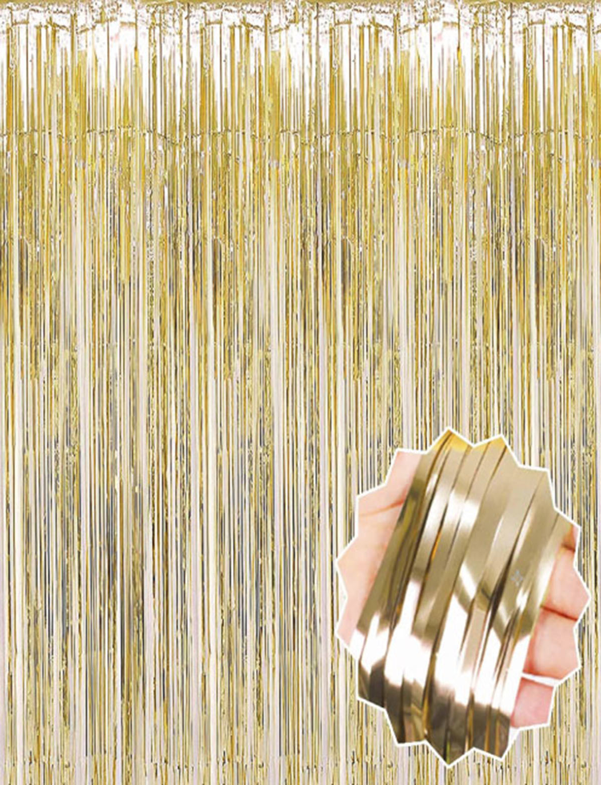 Mat Altın Püsküllü Kapı Perdesi - Parti, Bekarlığa Veda, Doğum Gü