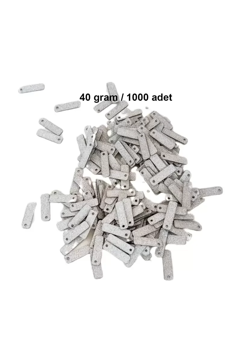 Mat Beyaz 15 x 5 mm Dantel Oya Yazma Halhal Abiye Lazer Kesim Pul