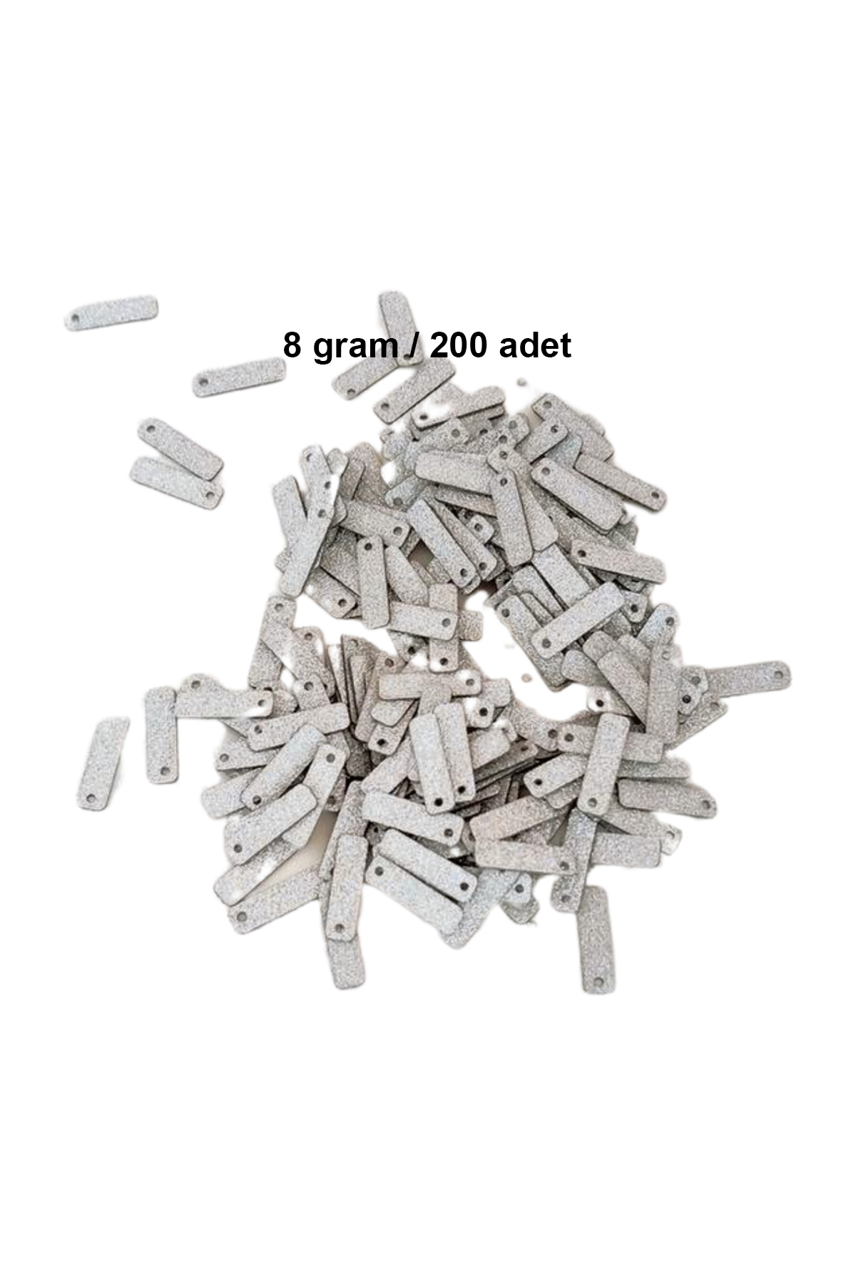 Mat Beyaz 15 x 5 mm Dantel Oya Yazma Halhal Abiye Lazer Kesim Pul