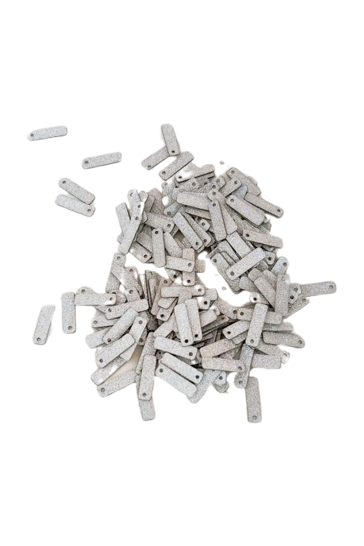 Mat Beyaz 15 x 5 mm Dantel Oya Yazma Halhal Abiye Lazer Kesim Pul