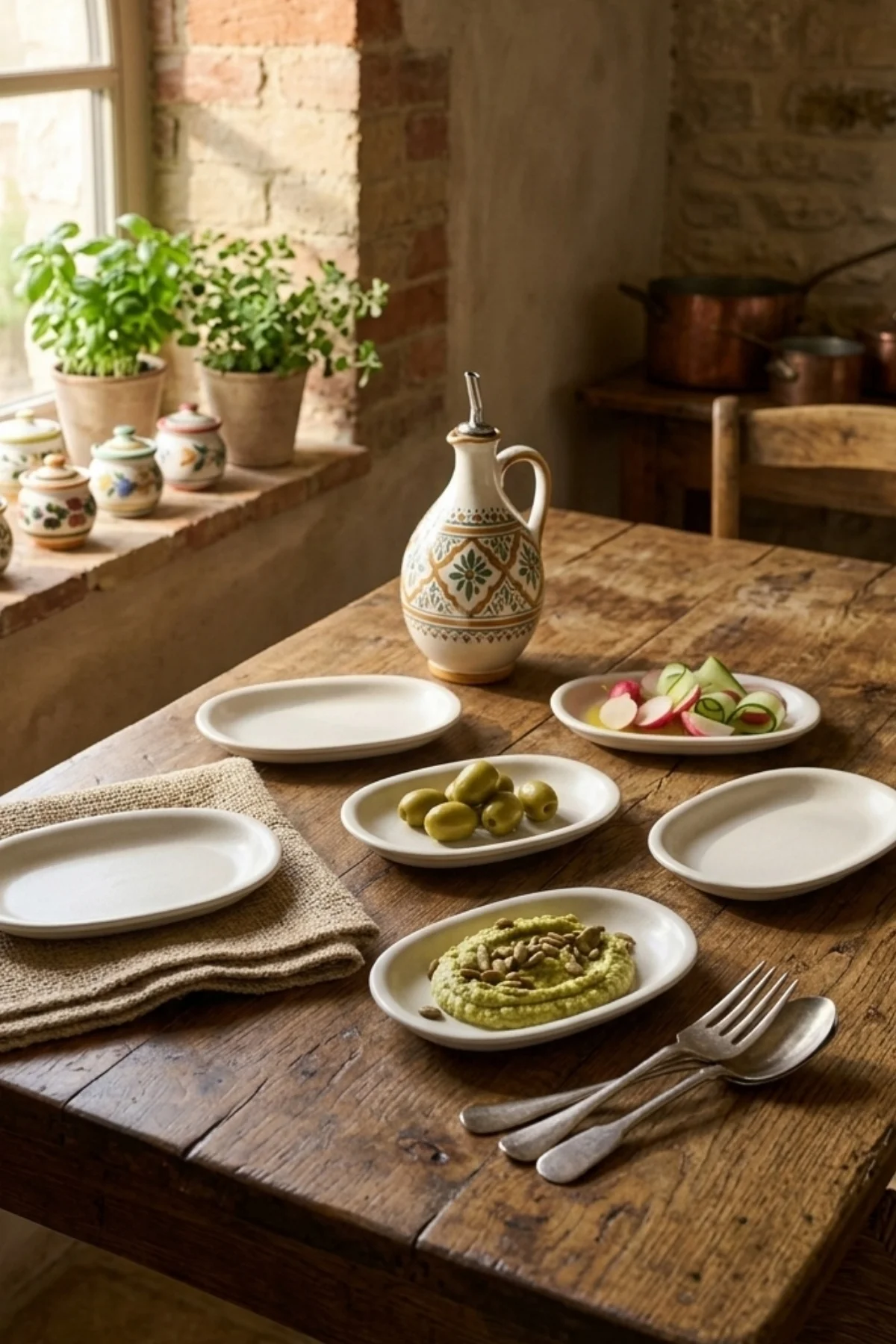 Mat Beyaz Meze Kayık Tabak 19 Cm 6 Adet