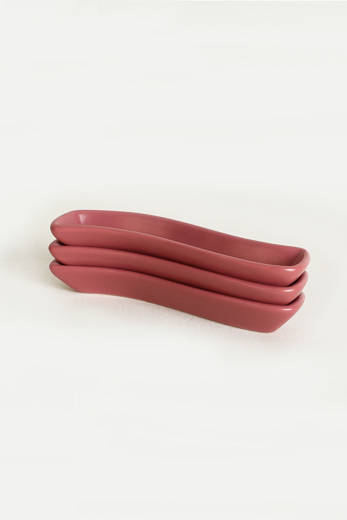 Keramika Mat Gül Kurusu İvory Zeytinlik 18 Cm 3 Adet 989