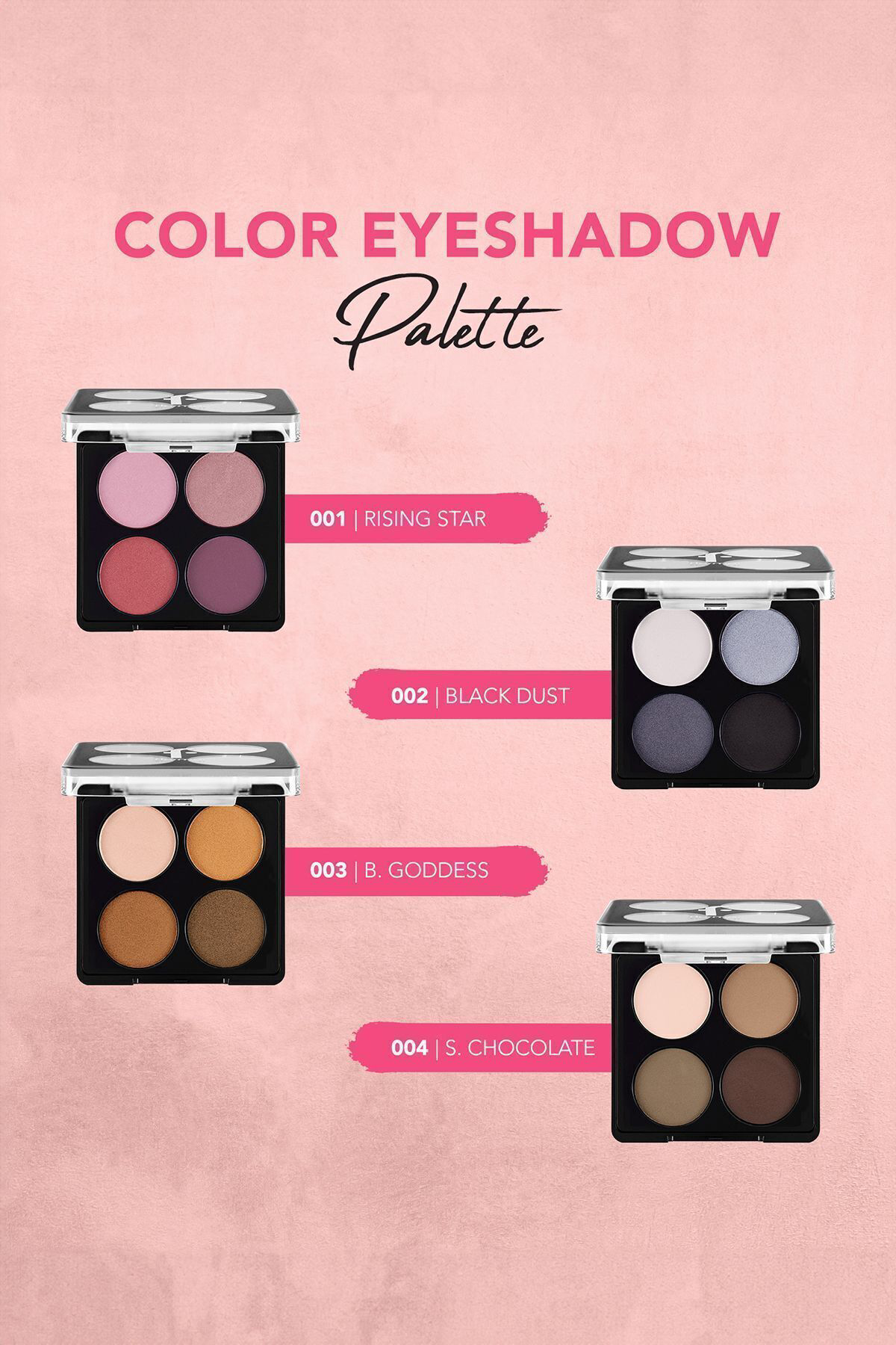 Flormar Mat & İşıltılı Far Paleti - Color Eyeshadow Palette - 001 Rising