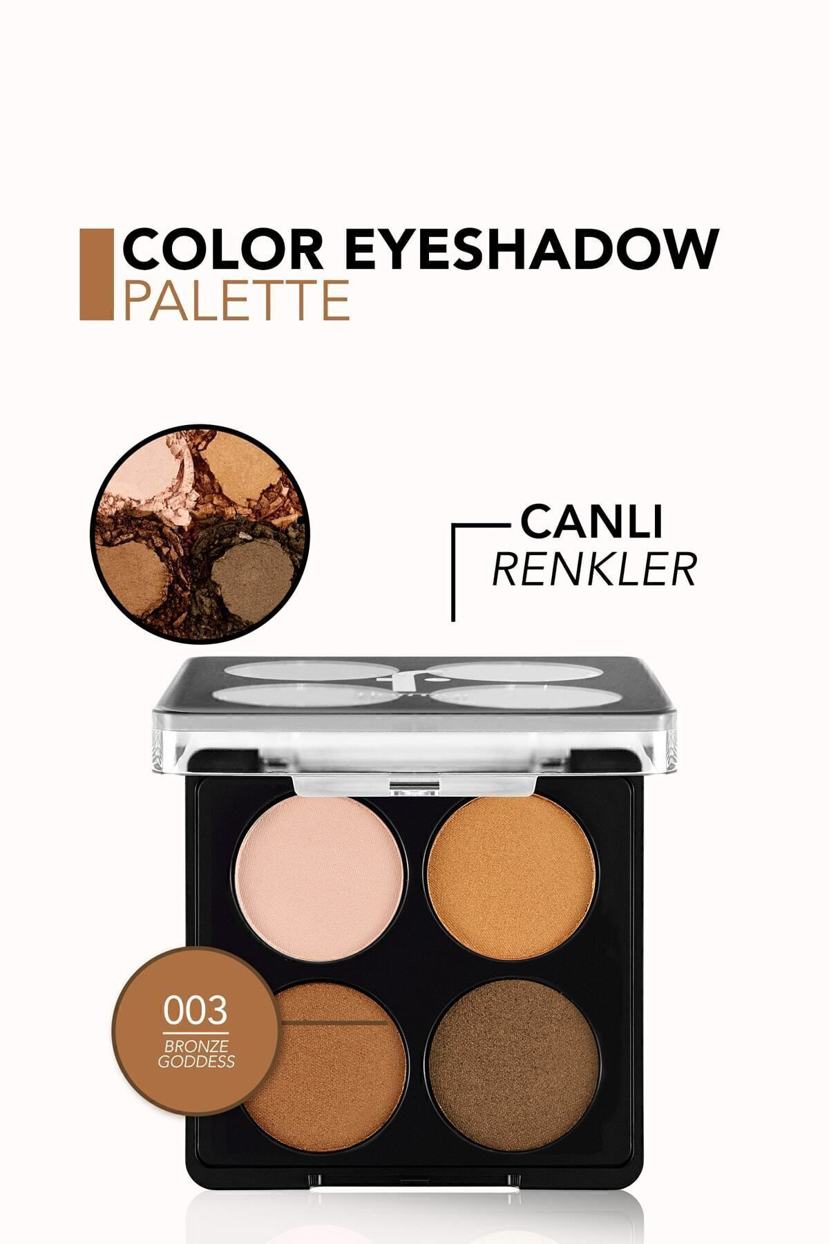 Mat & Işıltılı Far Paleti - Color Eyeshadow Palette - 003 Bronze 