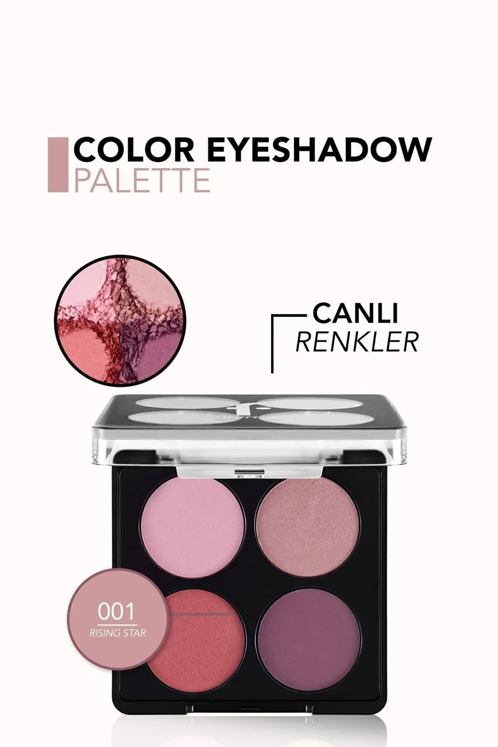 Mat & Işıltılı Far Paleti - Color Eyeshadow Palette - 001 Rising