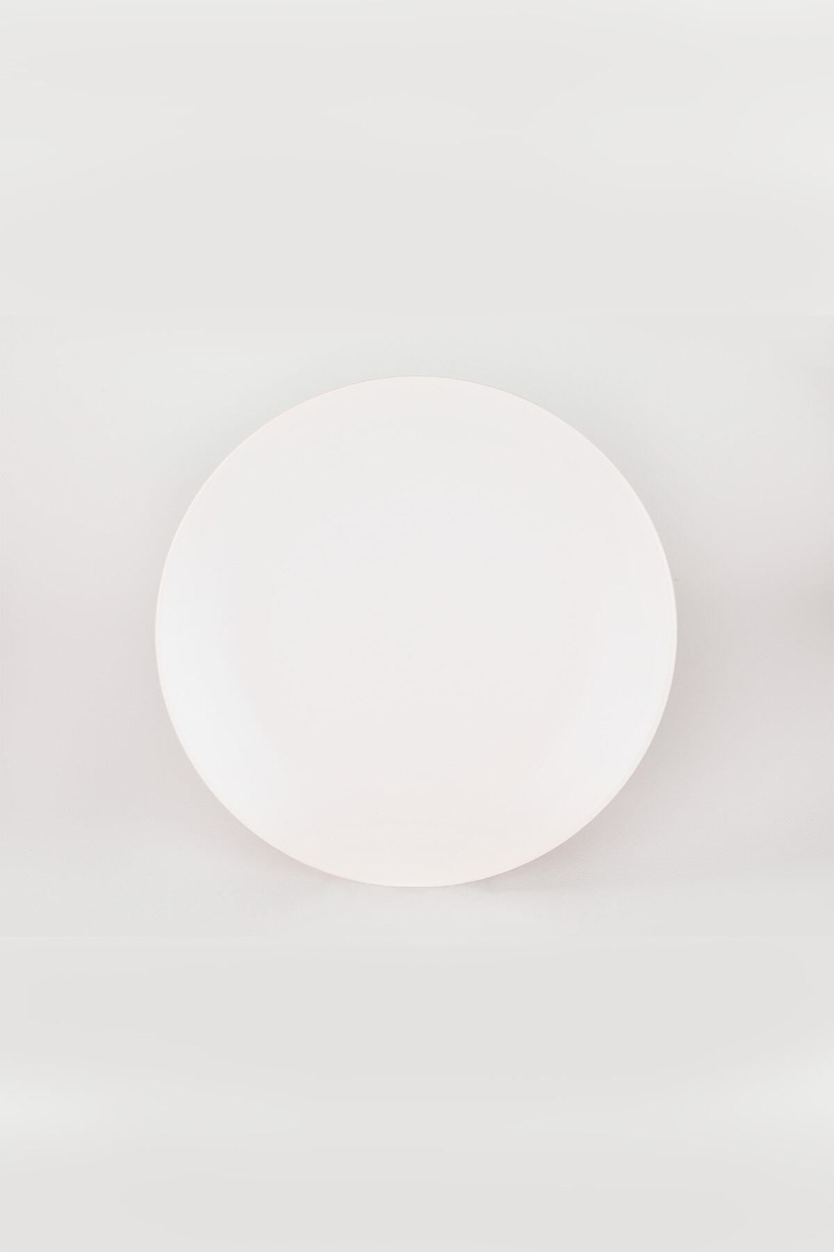 Keramika Mat Kırık Beyaz Ege Servis Tabağı 25 Cm 6 Adet