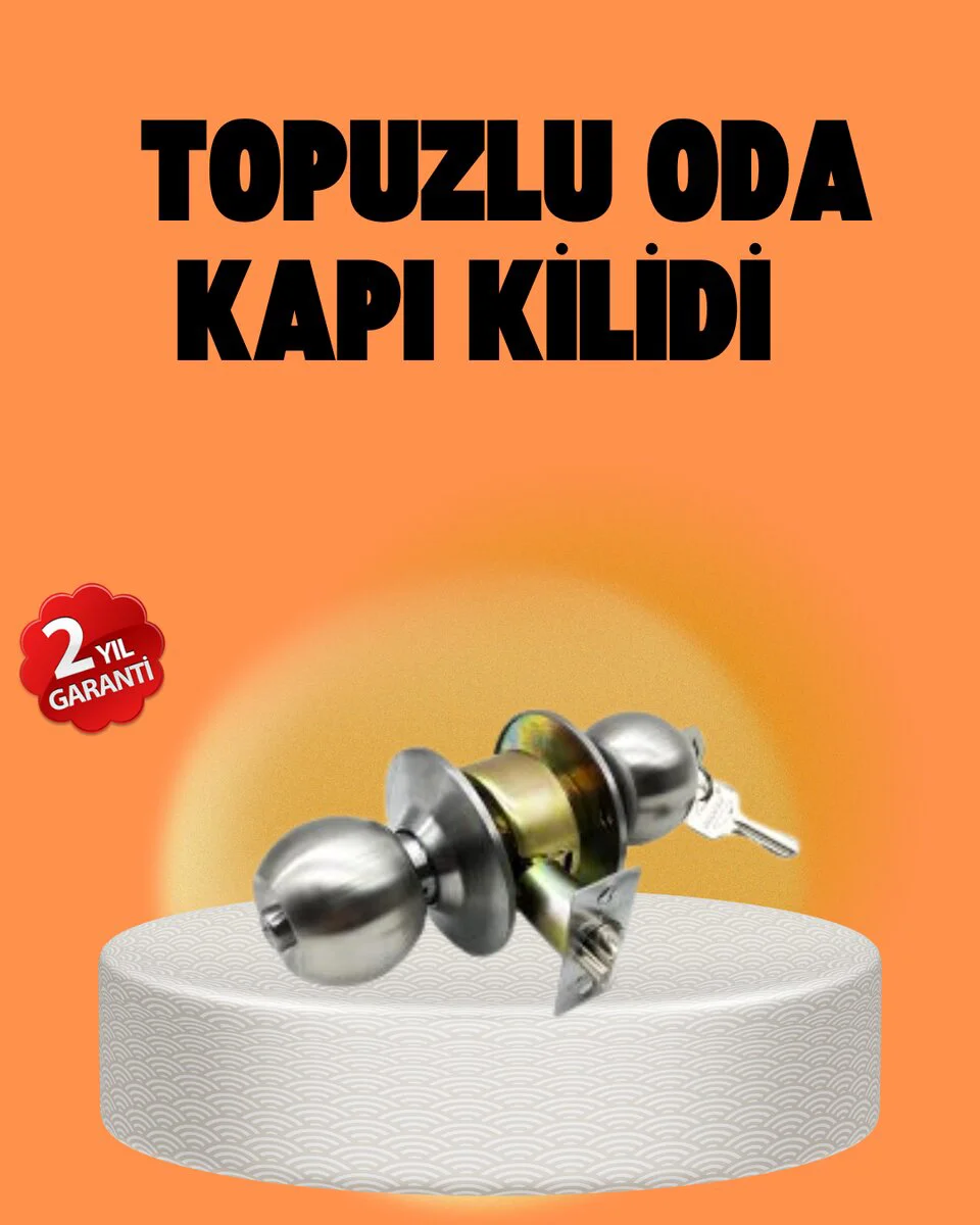 Mat Renk Topuzlu Kapı Kilidi – Giriş Tipi | Paslanmaz Çelik Güvenliği ve Şık Tasarım