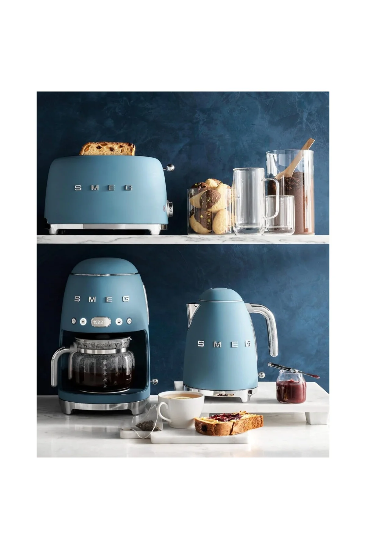 Mat Storm Blue® Özel Seri Kettle & 1x2 Ekmek Kızartma Makinesi ve