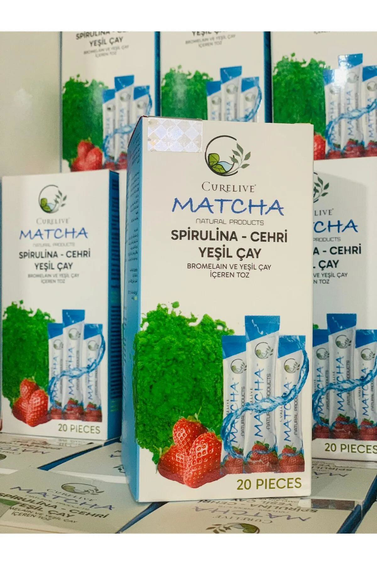 Curelive Matcha Çayı Çilekli
