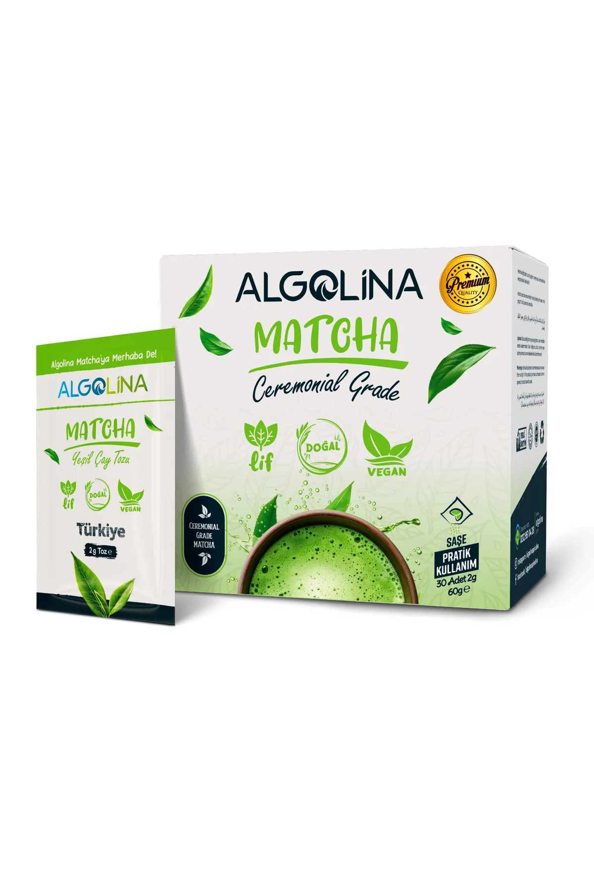 Matcha Ceremonial Grade Katkısız Matcha Çayı - 30'lu Saşe - Match