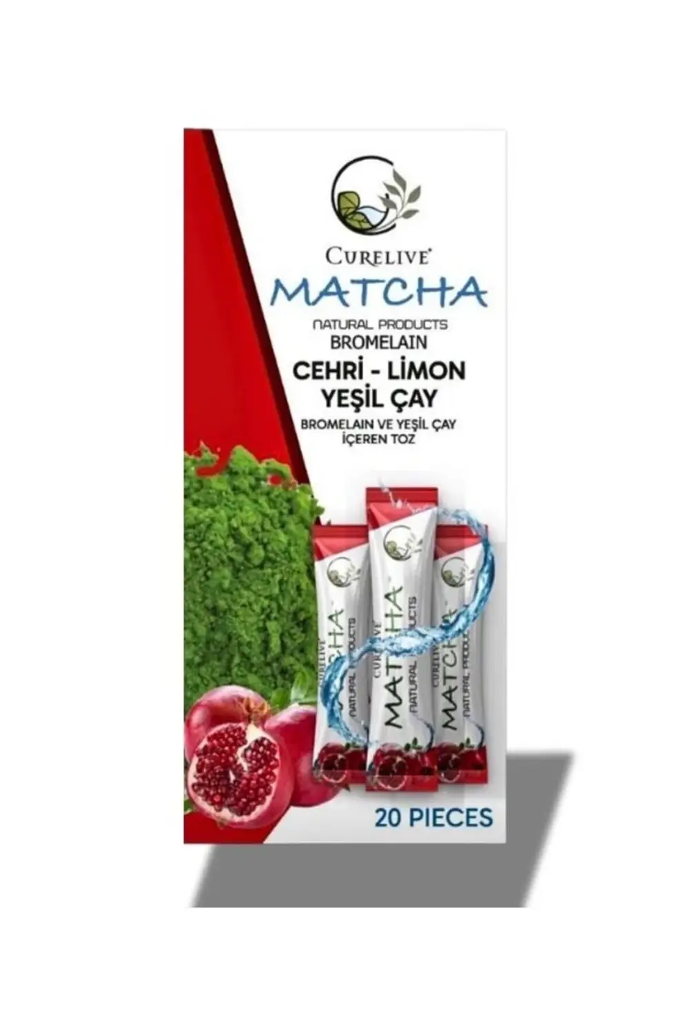 Curelive Matcha Detox Bromelain Nar Aromalı Detox Burner Form Maça