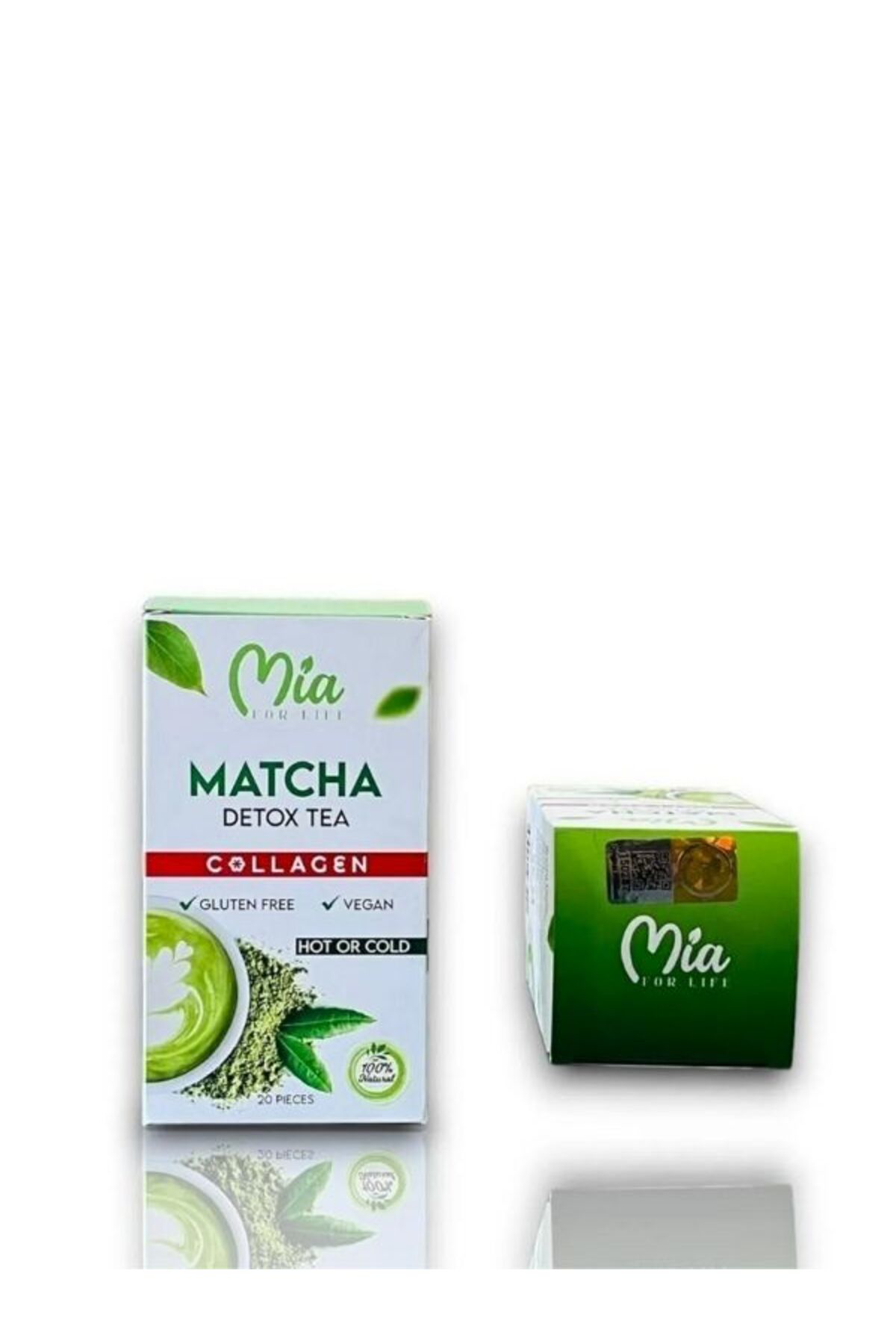 Aleyna Baharat Matcha Detox Tea Collagen 20 Pcs Çilek Aromalı Detox Burner Form