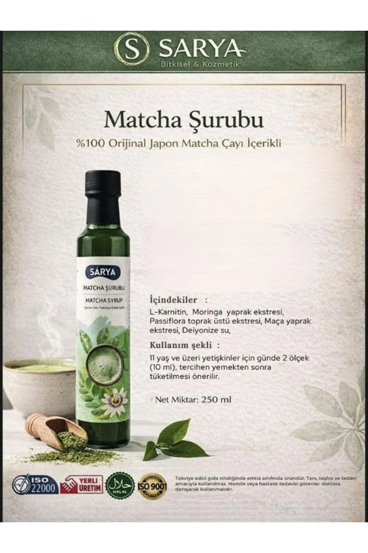 Matcha Şurubu Matcha Detox