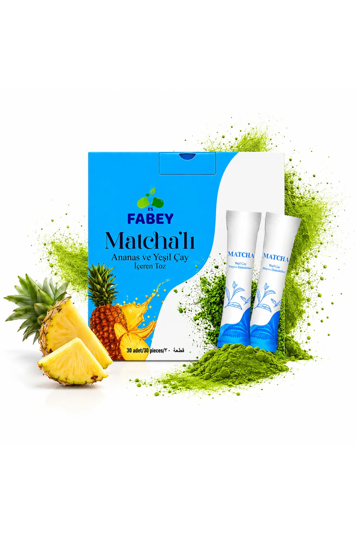 Matcha'lı Ananas ve Yeşil Çay Tozu 30 Saşe 120 g Matcha'lı Ananas ve Yeşil Çay Tozu 30 Saşe 120 g