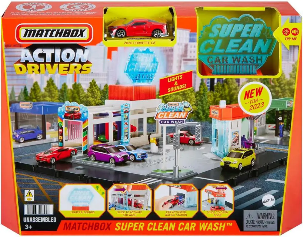 Matchbox Aksiyon Sürücüleri Süper Oto Yıkama Oyun Seti HNJ54