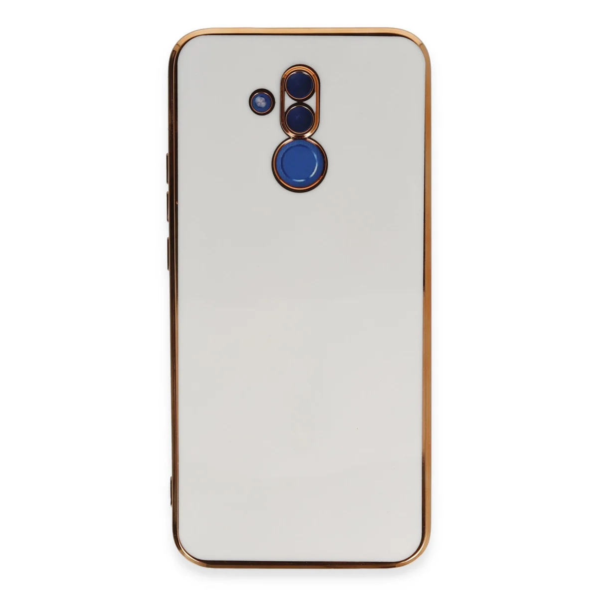 Mate 20 Lite Kılıf Volet Silikon - Beyaz (Şık ve Dayanıklı Koruma)