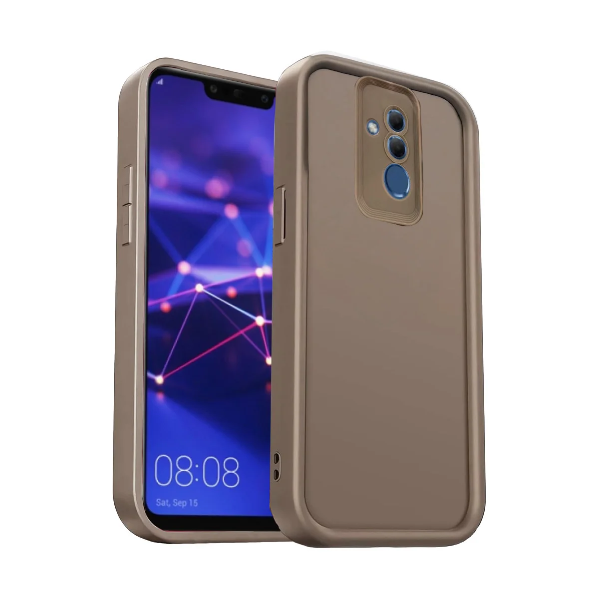 Mate 20 Lite Kılıf Viera Silikon - Kahverengi Korumalı ve Şık Kılıf
