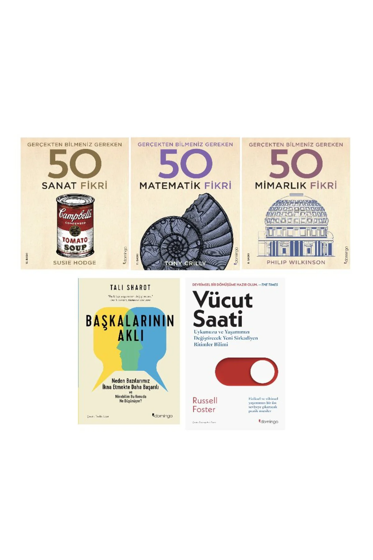 matematik fikri + sanat fikri + mimarlik fikri + baskalarinin akli + vucut saati =5 set