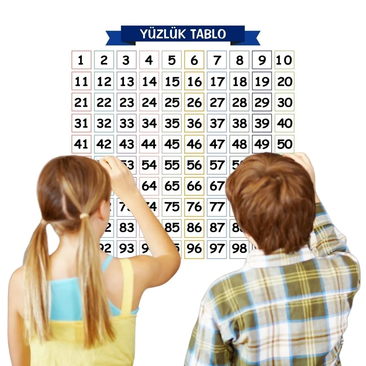 Matematik Öğreten Yüzlük Tablo Duvarda İz Bırakmaz Akıllı Kağıt Yapışkansız Statik  60x60 Cm Bx40 Fiyatı, Yorumları ve Özellikleri