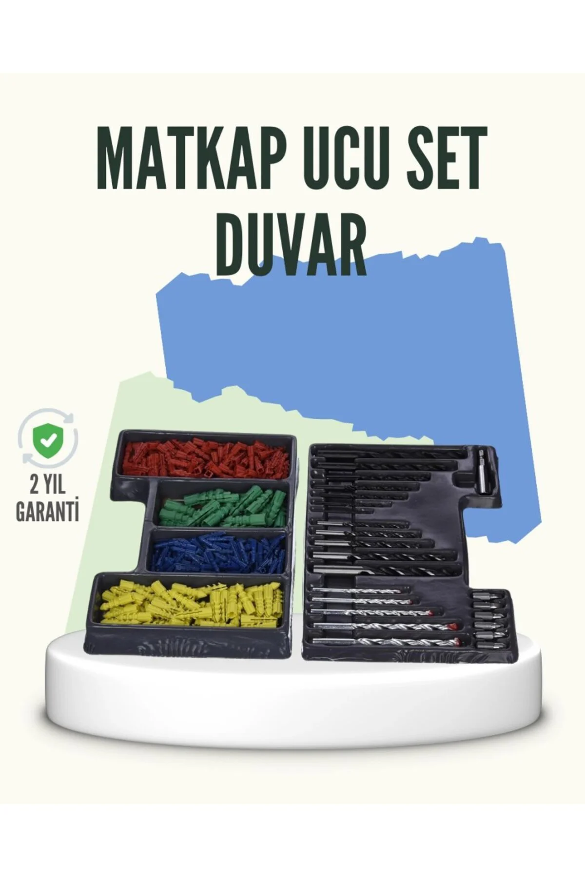 Matkap Ucu Seti 24 Parça Organizer Kutulu Ahşap Metal Beton Uyuml