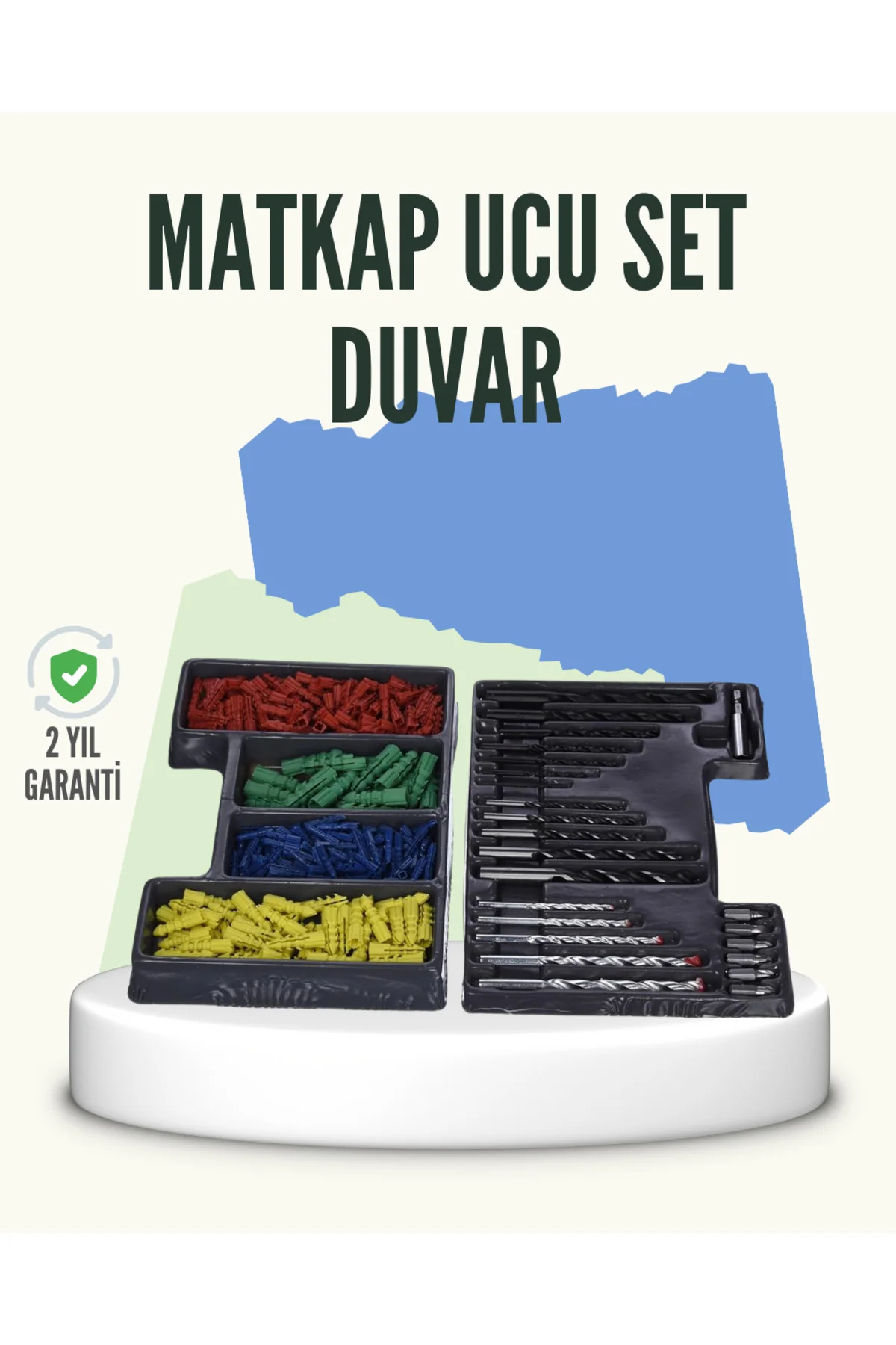Matkap Ucu Seti 24 Parça Organizer Kutulu Ahşap Metal Beton Uyuml