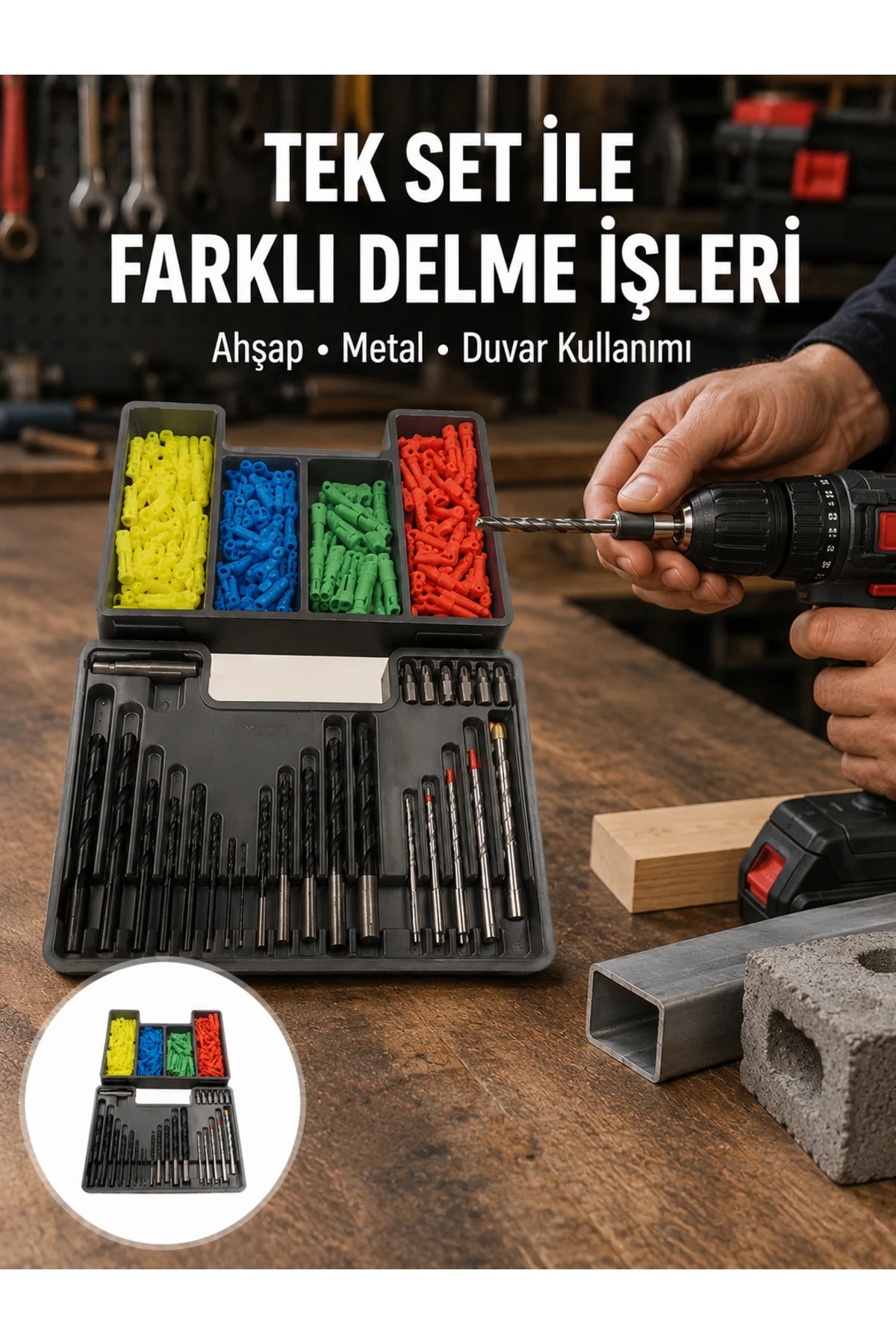Matkap Ucu Seti Organizerli Çok Amaçlı Delme Uçları Yeni Nesil Matkap Ucu Seti Organizerli Çok Amaçlı Delme Uçları Yeni Nesil