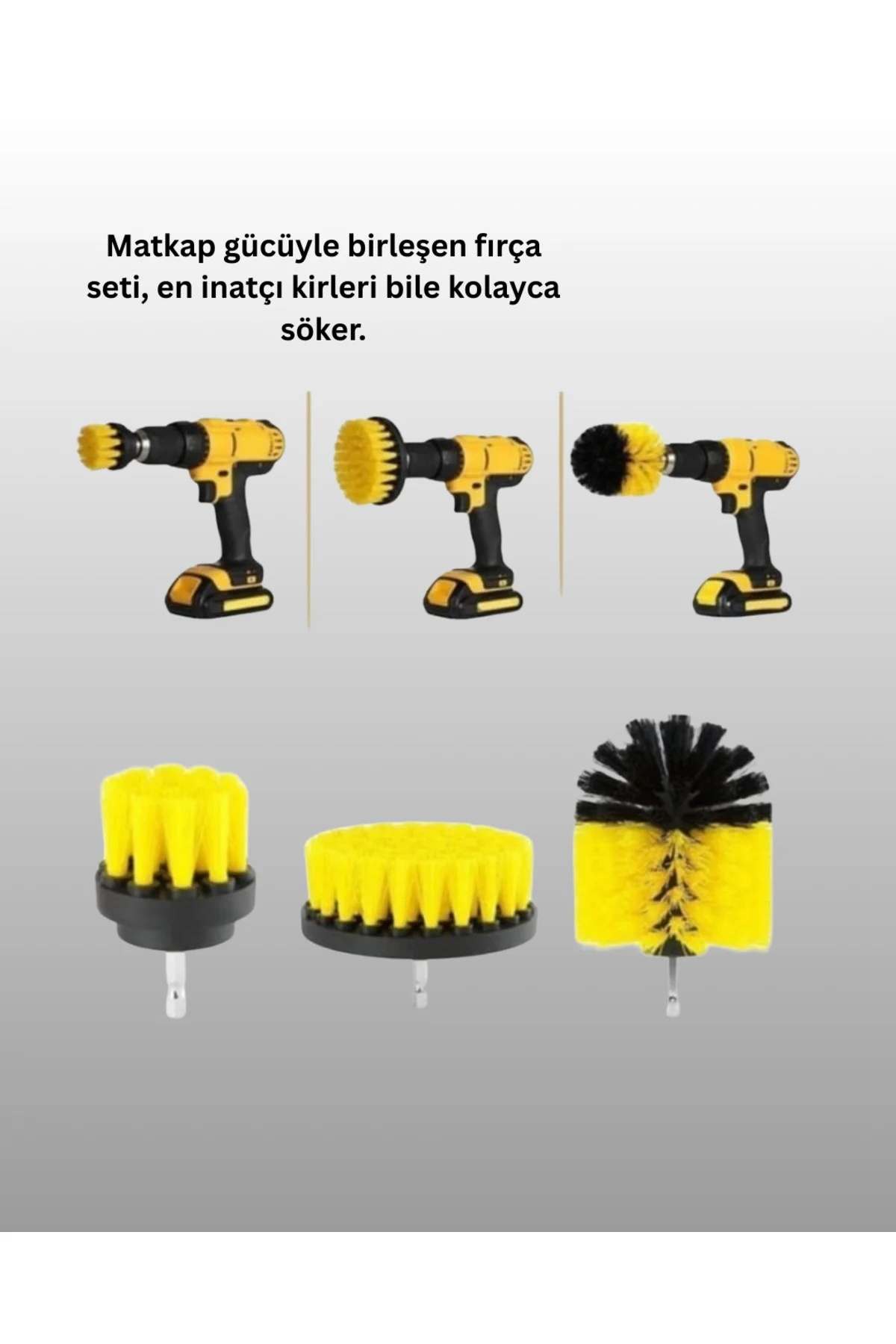 Matkap Ucu Temizlik Aparatı 3’lü Fırça Seti