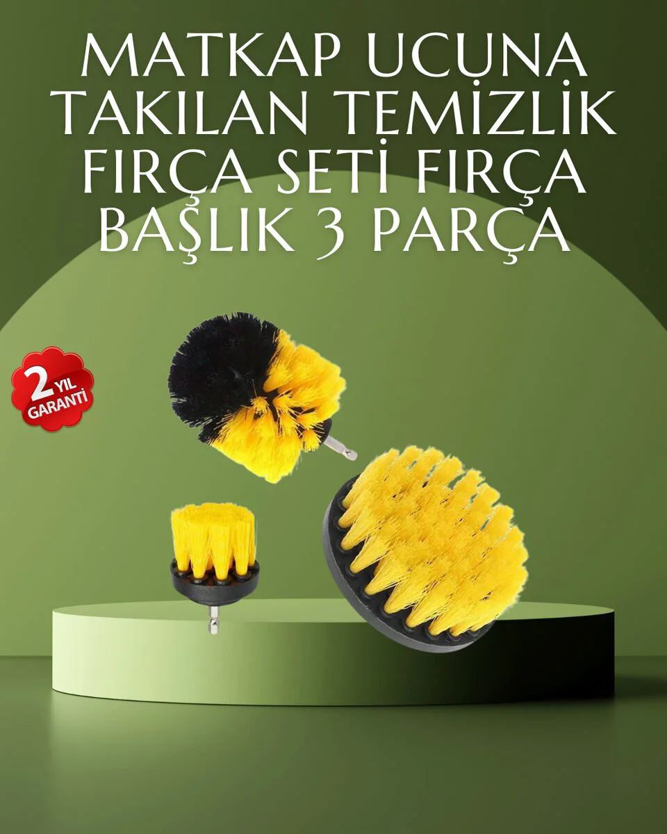 Matkap Ucu Temizlik Fırçası Seti - Ev ve Araç İçin 3'lü Çözüm