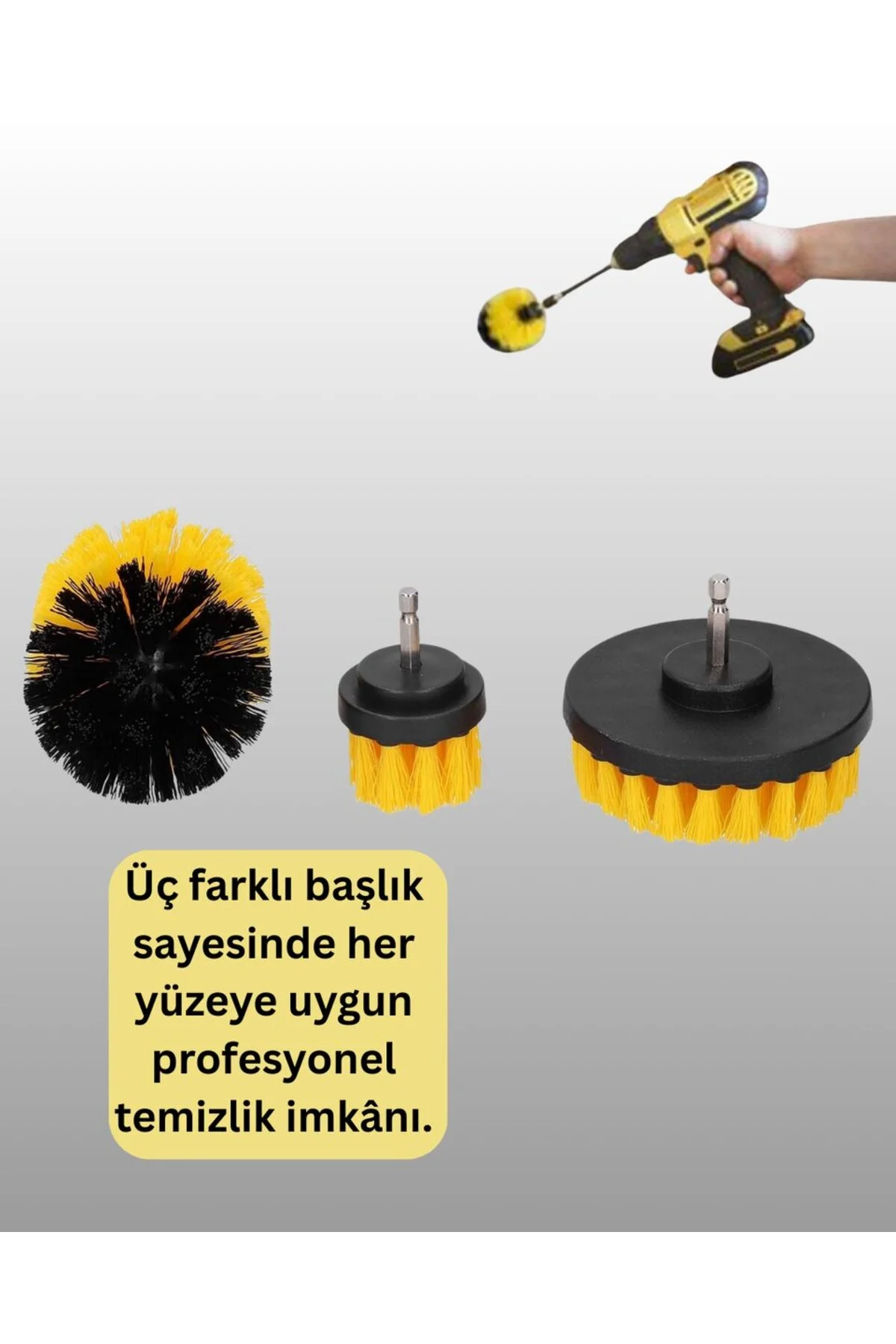 Matkap Ucu Temizlik Aparatı 3’lü Fırça Seti - Görsel 5