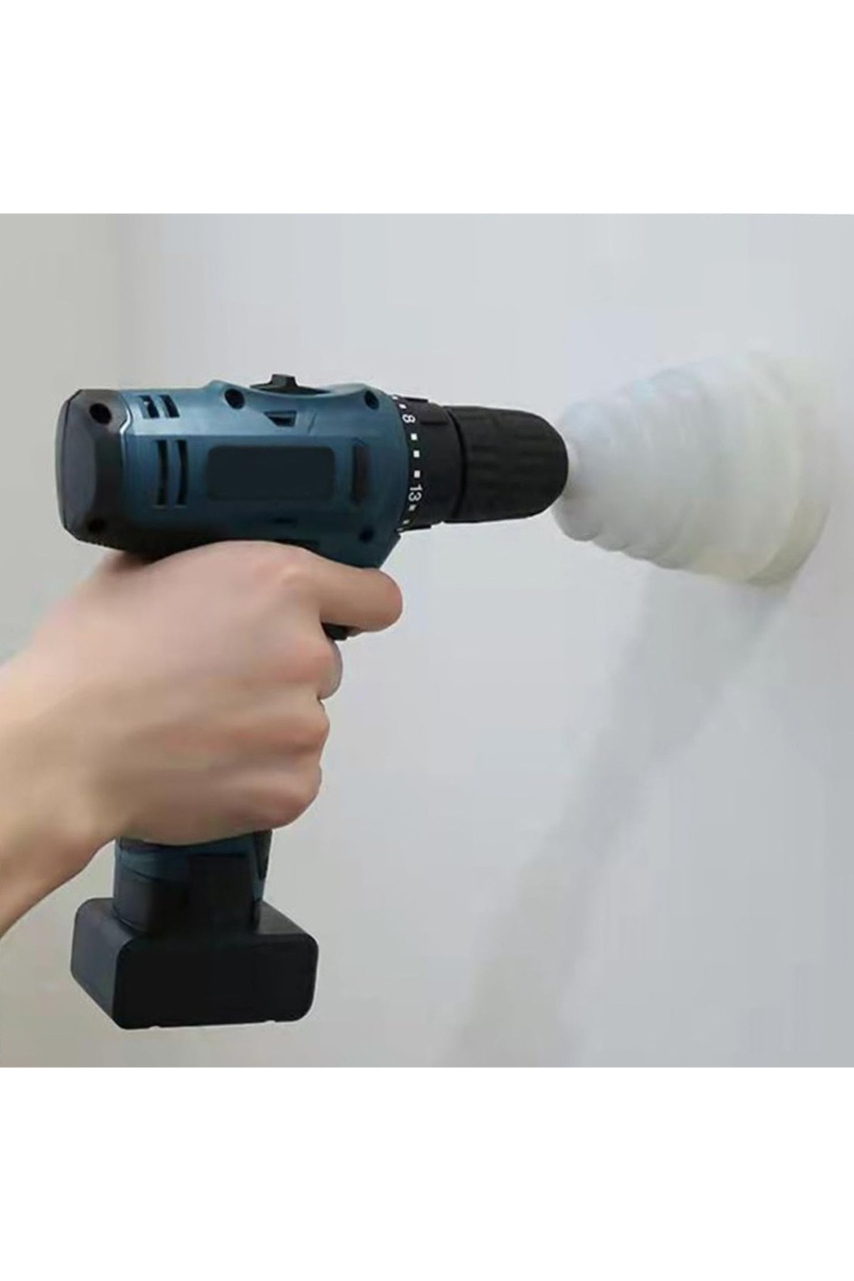 Matkap Ucu Toz Tutucu Beyaz Körük – 8.5x8.5x5 cm Toz Koruma Apara