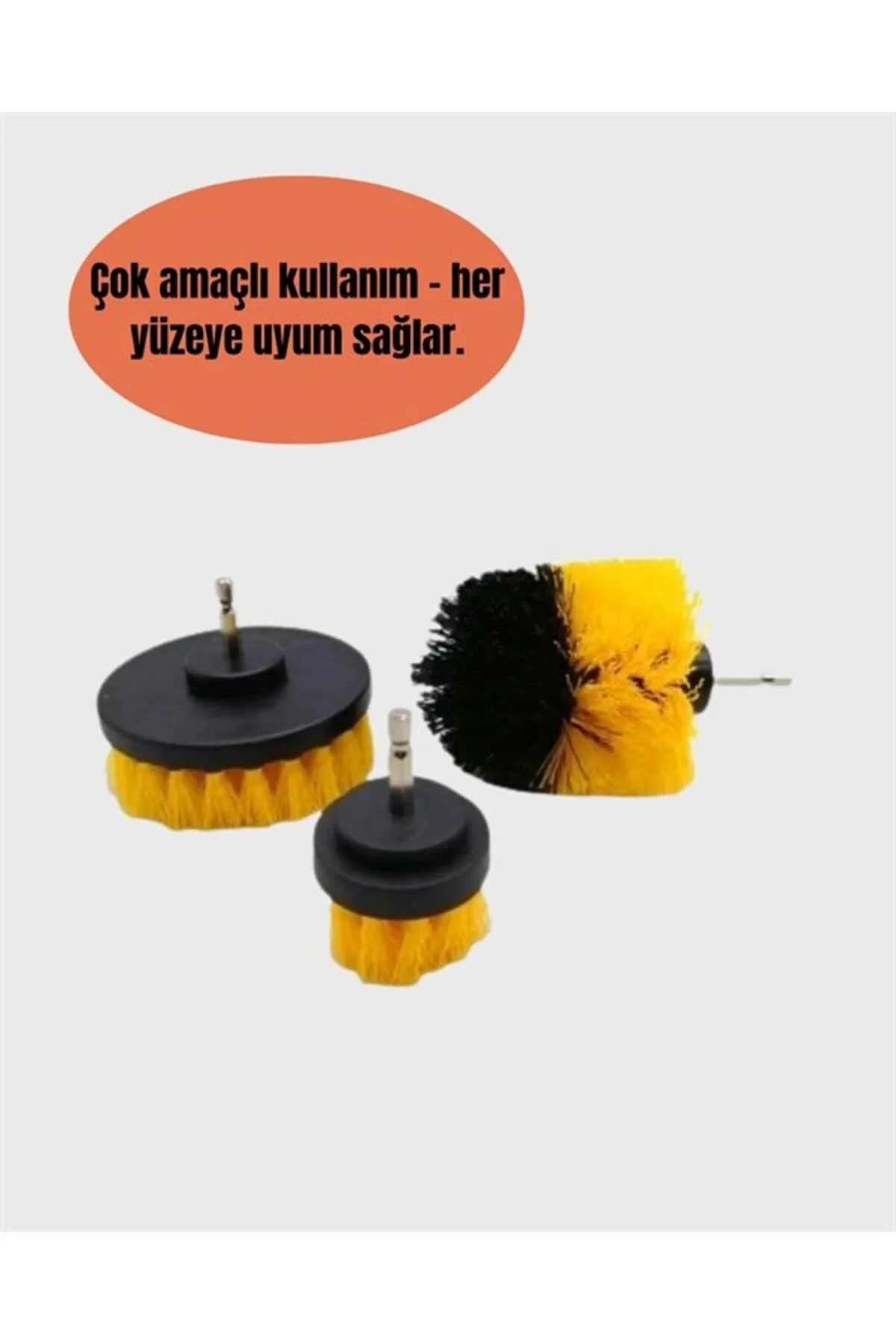 Matkap Uyumlu Temizlik Fırçası – Kablolu Ve Akülü Matkaplarla Kullanılabilir