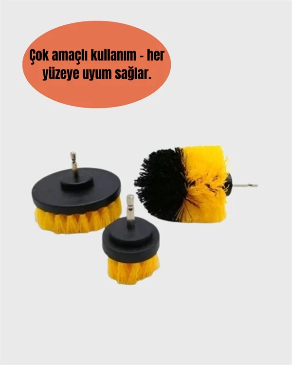 Matkap Uyumlu Temizlik Fırçası – Kablolu ve Akülü Matkaplarla Kullanılabilir