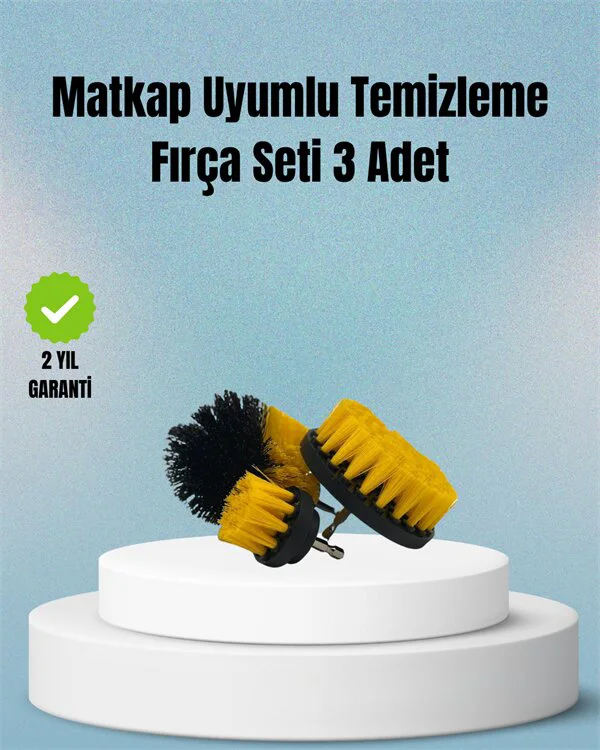 Matkap Uyumlu Temizlik Fırçası – Kablolu ve Akülü Matkaplarla Kullanılabilir | Derin Temizlik ve Zaman Tasarrufu