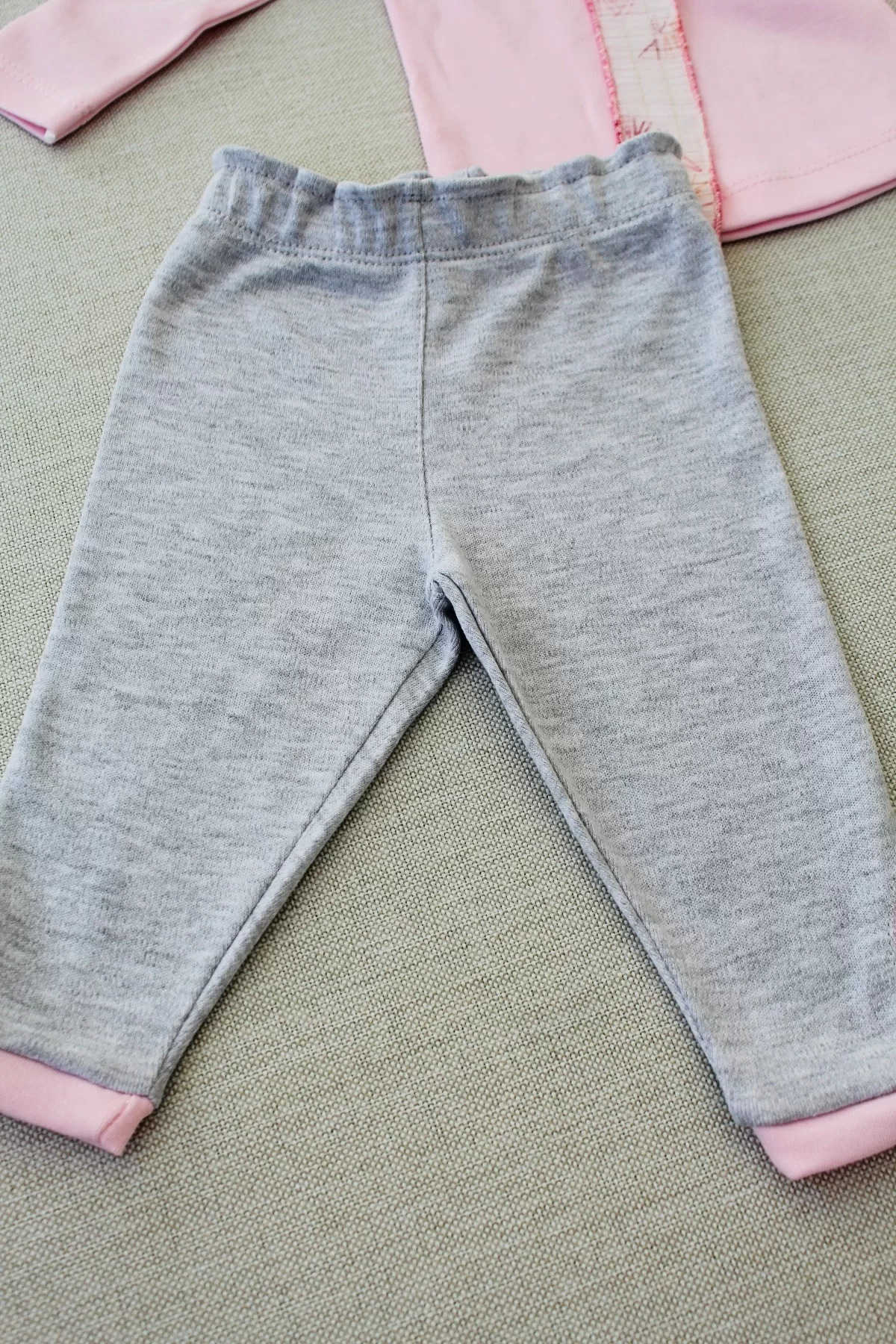 Mcem Store Matmazel Yaka Firfir Detli Bandanali Uzun Kollu Sweat 3Lü Kiz Beb