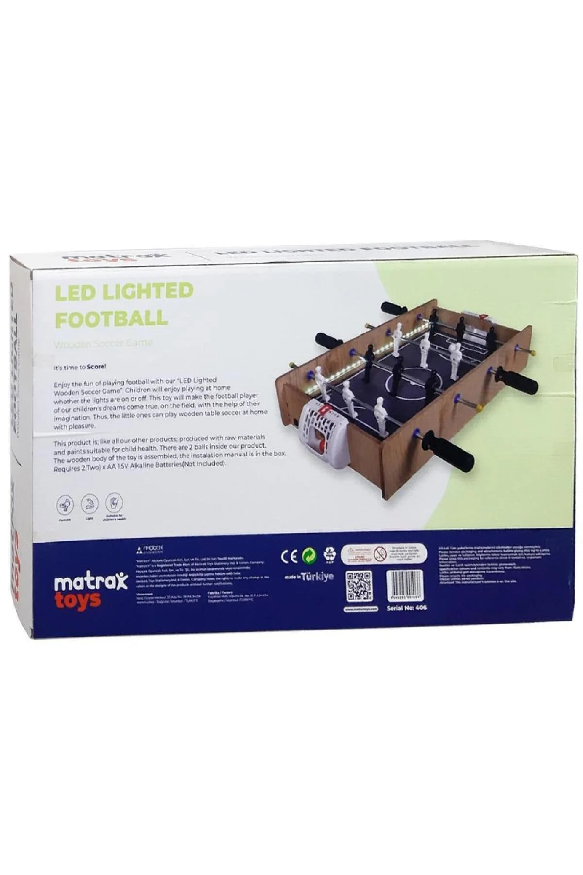 MATRAX 406 AHŞAP LEDLİ MASA MAÇI OYUNU