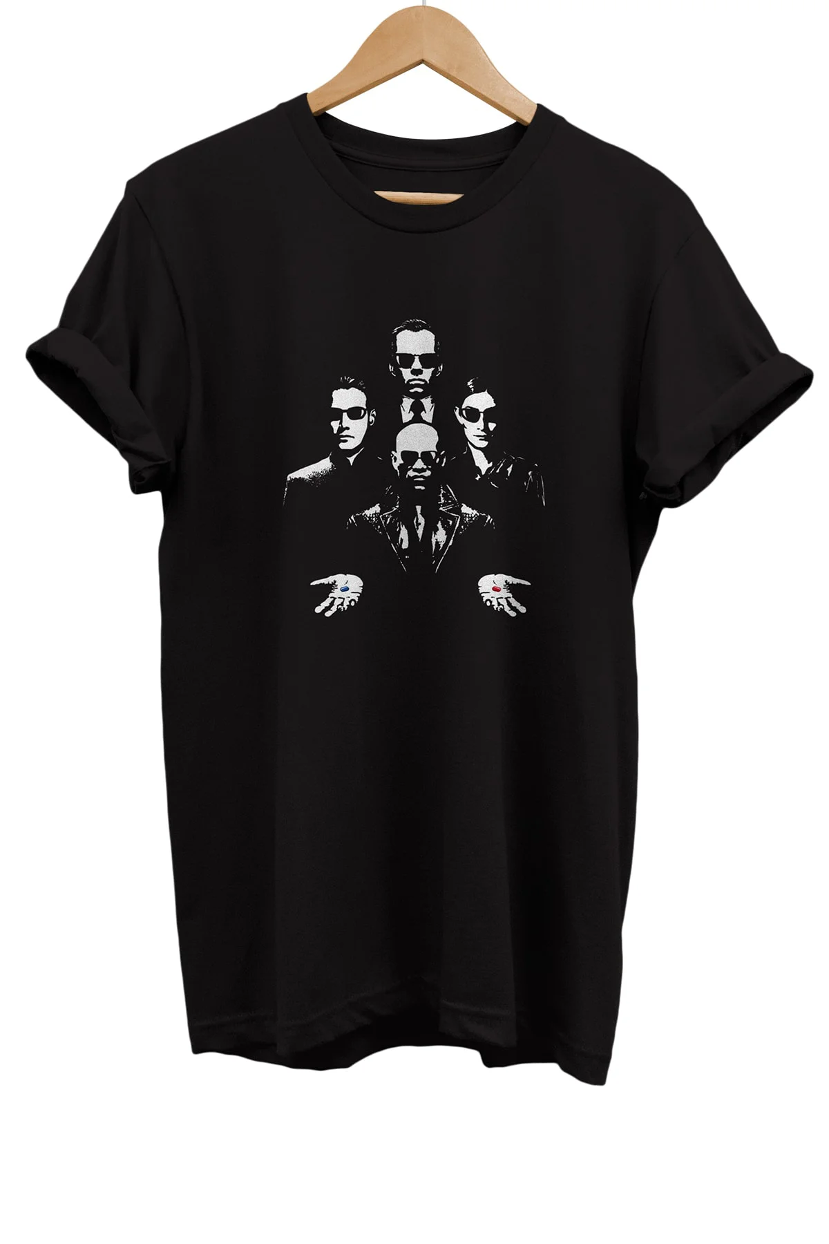 Matrix Baskılı %100 Pamuk Oversize T-shirt
