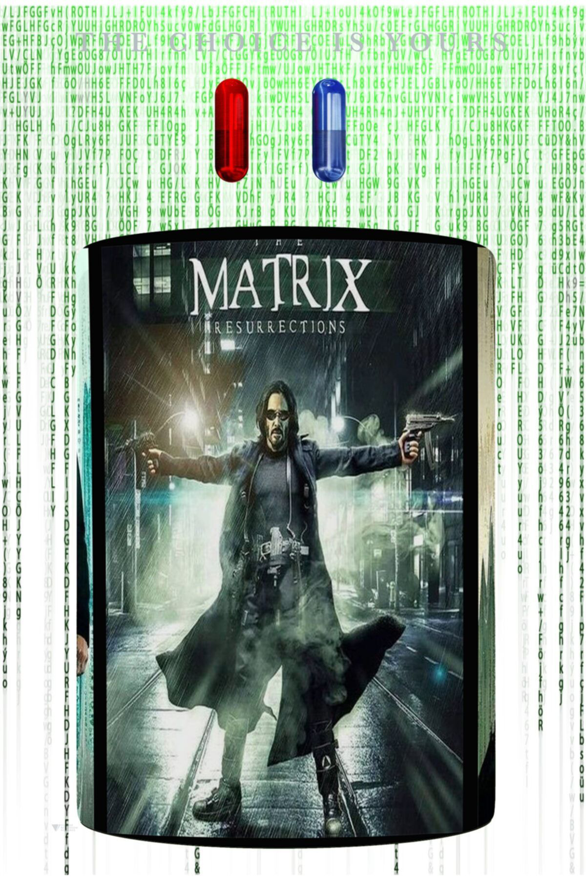 Remonz Matrix Resurrection Üç Tarafı Baskılı Porselen Kupa