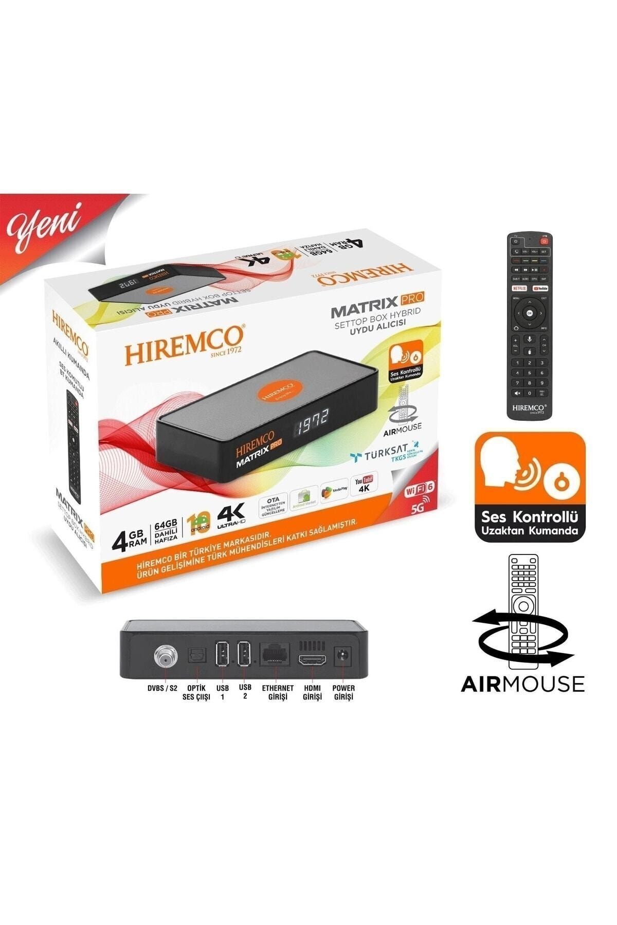 1 Company Matrix Settop Box Hybrid 4K Android Uydu Alicisi 4Gb Ram 64Gb Dahili Hafiza