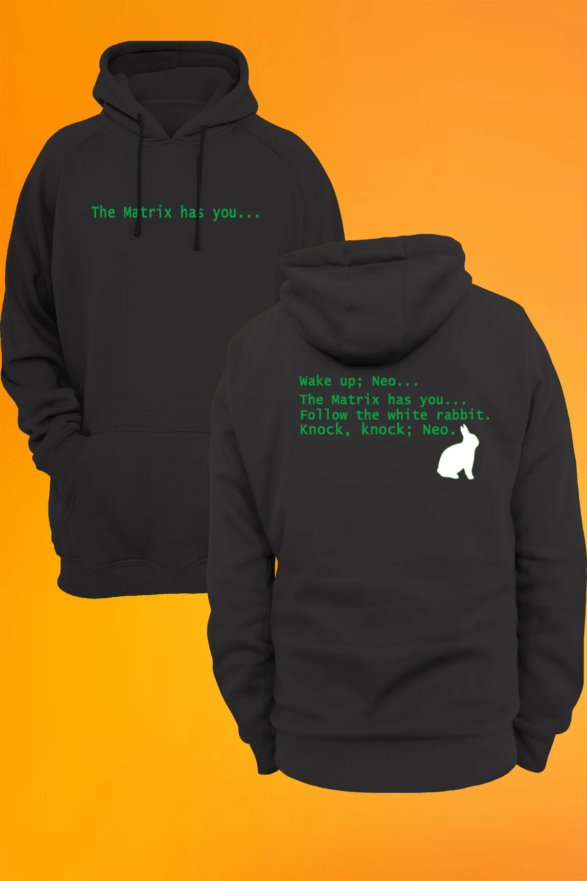 Matrix Yazışmalar Baskılı Kapüşonlu Sweatshirt