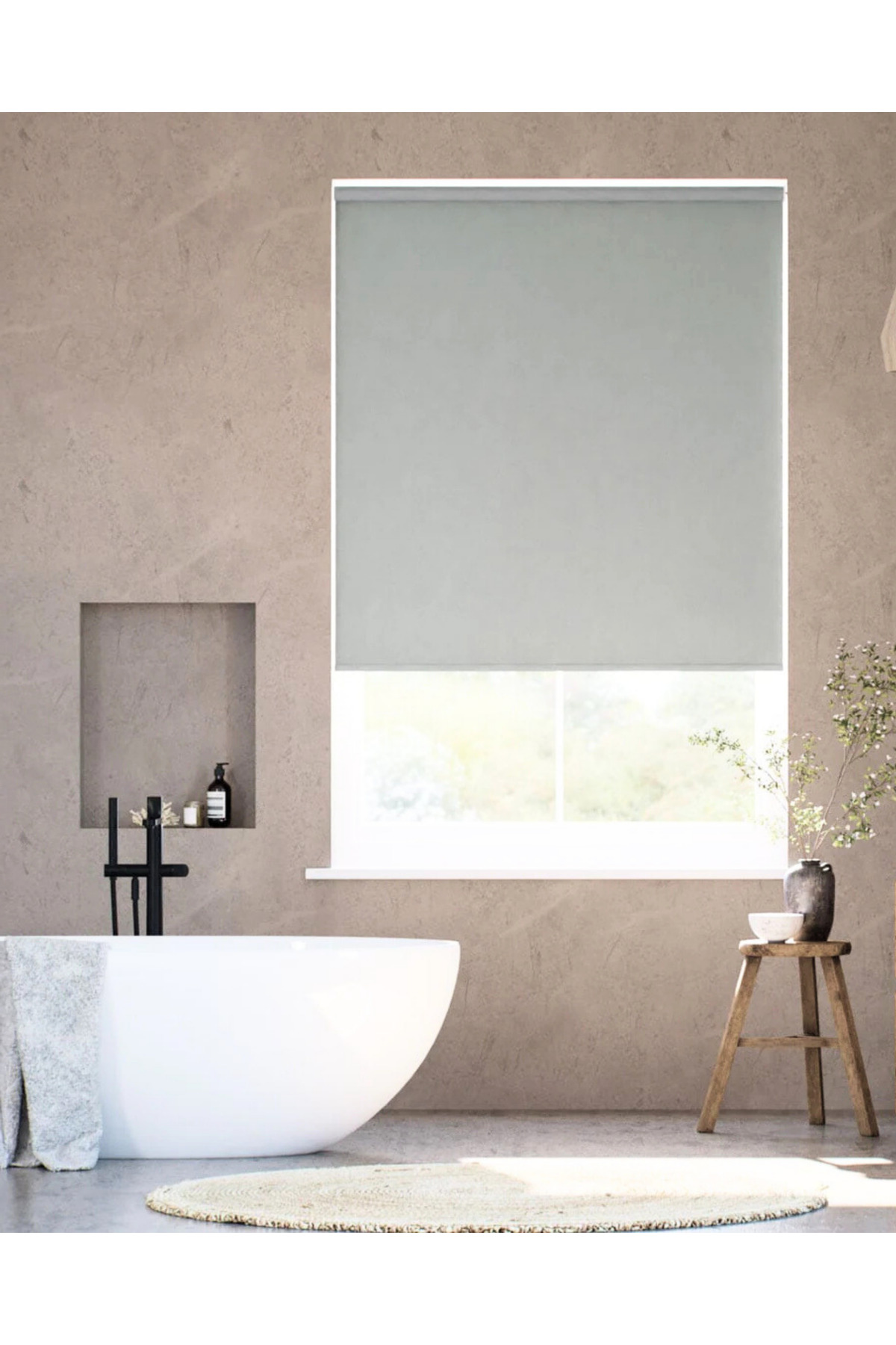 Matsun Keten Kalın Lüx Güneşlik Stor Perde, Alüminyum Kasalı Yüks