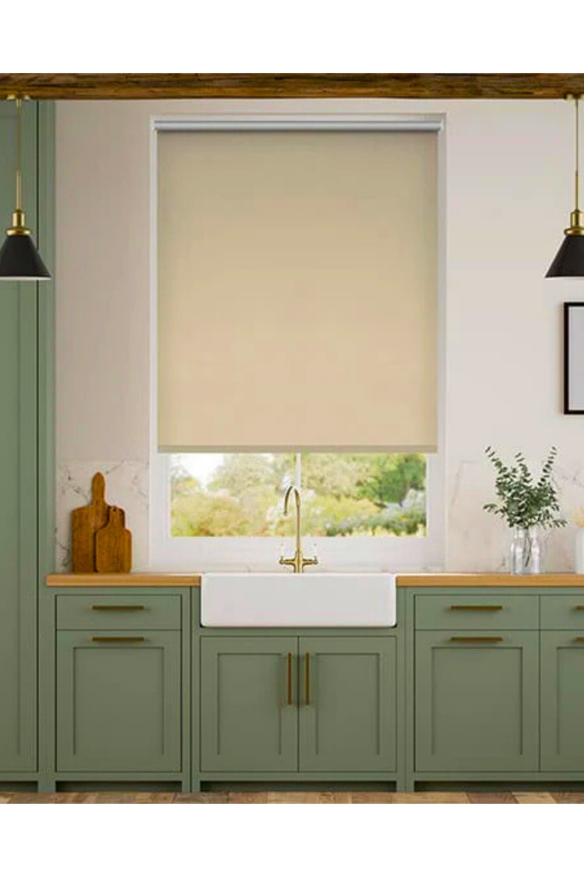 Matsun Keten Kalın Lüx Güneşlik Stor Perde, Alüminyum Kasalı Yüks