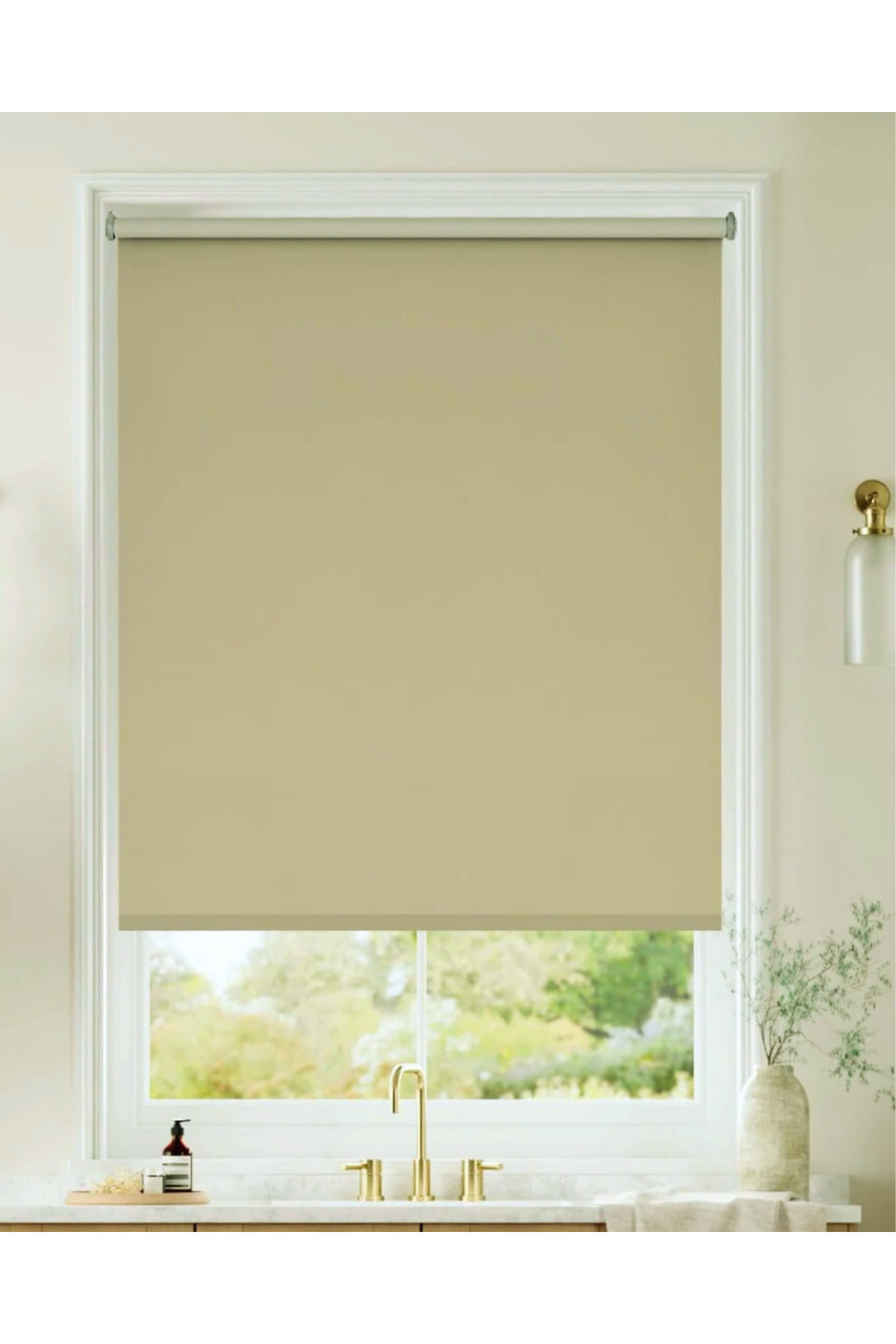 Matsun Keten Kalın Lüx Güneşlik Stor Perde, Alüminyum Kasalı Yüks